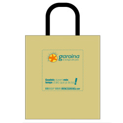 BOLSA ISO GAROINA KRAFT/ASA NEGRA LOGO NEGRO IMPRESO 1T